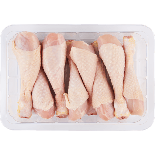 Foto van DekaVers Scharrel kipdrumsticks op witte achtergrond