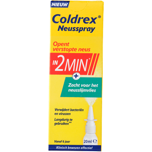 Foto van Hot Coldrex Neusspray op witte achtergrond