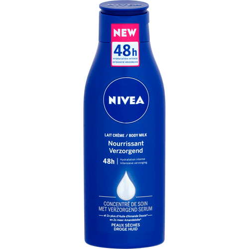 Foto van Nivea Bodymilk verzorgend op witte achtergrond