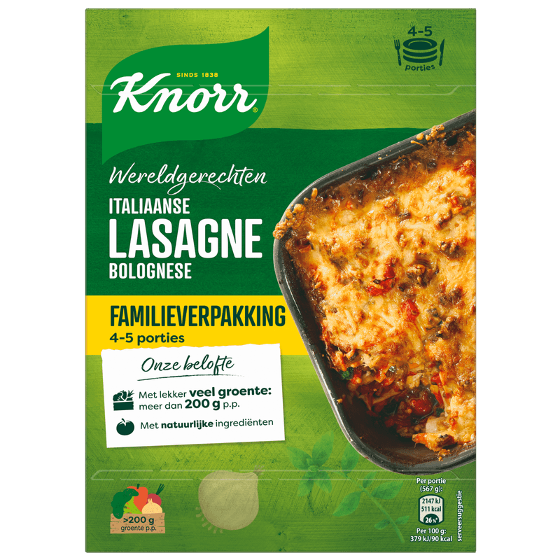 Knorr Wereldgerecht Lasagne Bolognese XXL