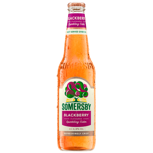 Foto van Somersby Cider blackberry op witte achtergrond