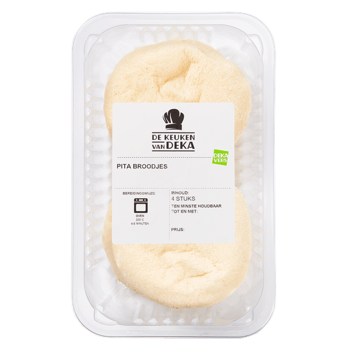 Foto van DekaVers Pitabroodjes op witte achtergrond