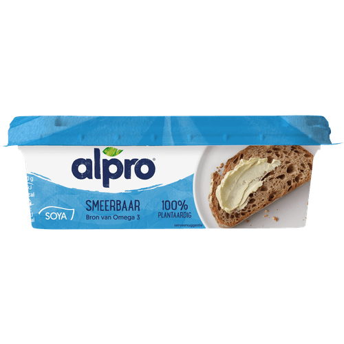 Foto van Alpro Lekker gezond smeren soya op witte achtergrond