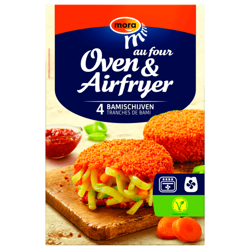 Foto van Mora Oven bamischijven 4 stuks op witte achtergrond