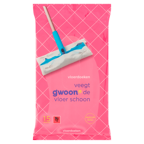 Foto van G'woon Vochtige vloerdoeken citroen op witte achtergrond