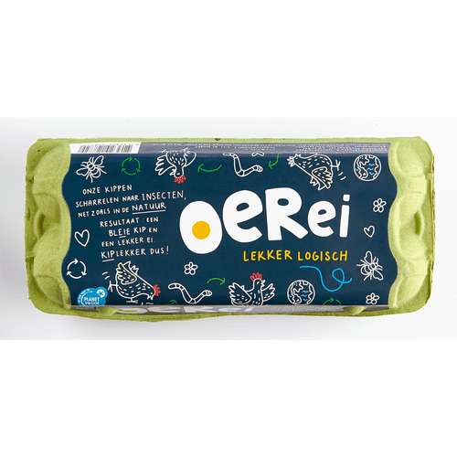 Foto van Oerei Scharreleieren op witte achtergrond