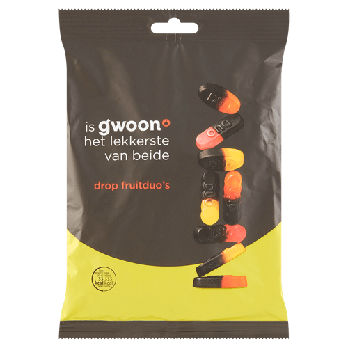 Foto van G'woon Dropfruitjes op witte achtergrond