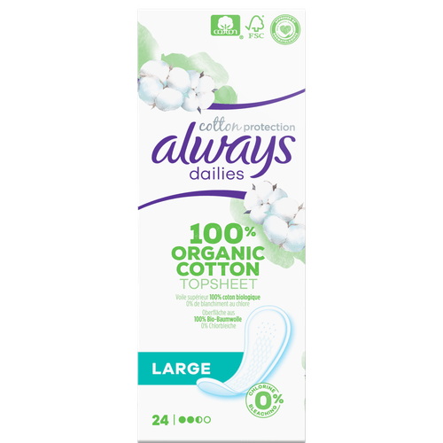 Foto van Always Inlegkruisjes cotton protection large op witte achtergrond