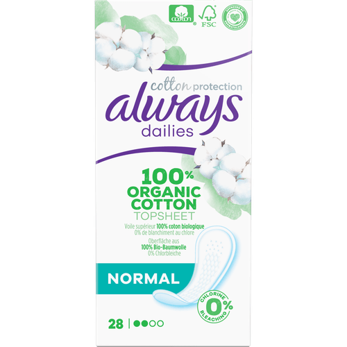 Foto van Always Inlegkruisjes cotton protection normaal op witte achtergrond