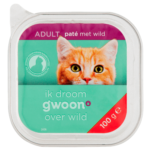 Foto van G'woon Kattenvoer pate wild op witte achtergrond