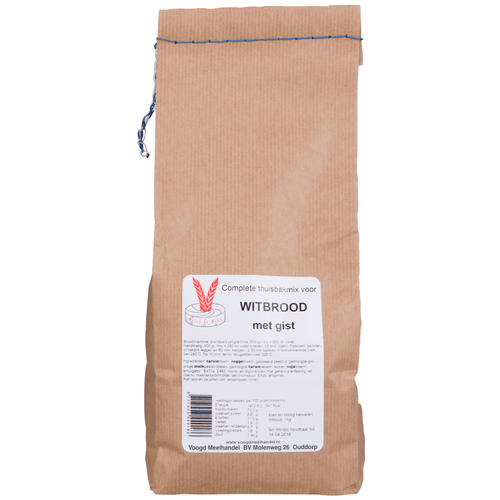 Foto van Voogd Thuisbakmix wit brood op witte achtergrond