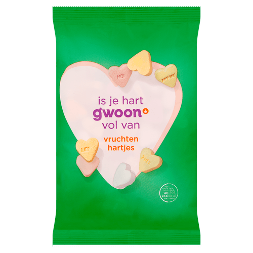 Foto van G'woon Gekleurde hartjes op witte achtergrond