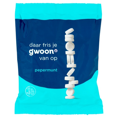 Foto van G'woon Pepermunt op witte achtergrond