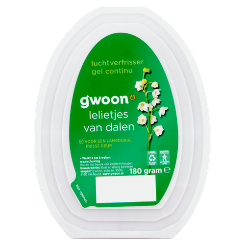 Foto van G'woon Luchtverfrisser continu lelietjes van dalen op witte achtergrond