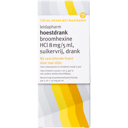 Foto van Leidapharm Broomhexine sv op witte achtergrond