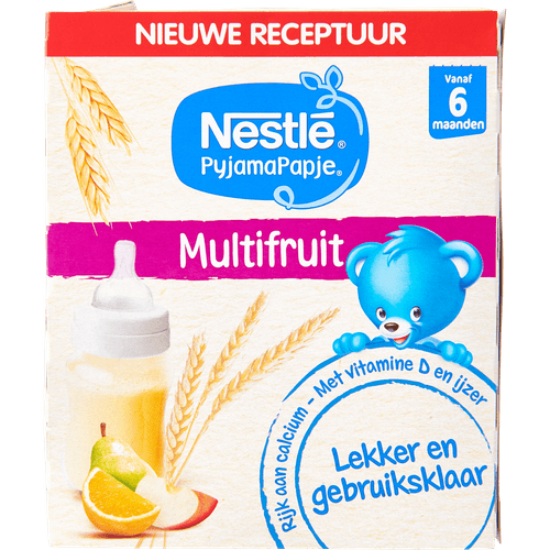 Foto van Nestlé Pyjamapapje multifruit 6+ op witte achtergrond