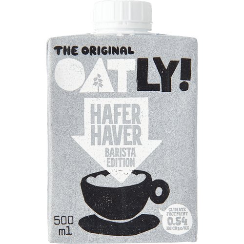 Foto van Oatly Haverdrink barista edition op witte achtergrond