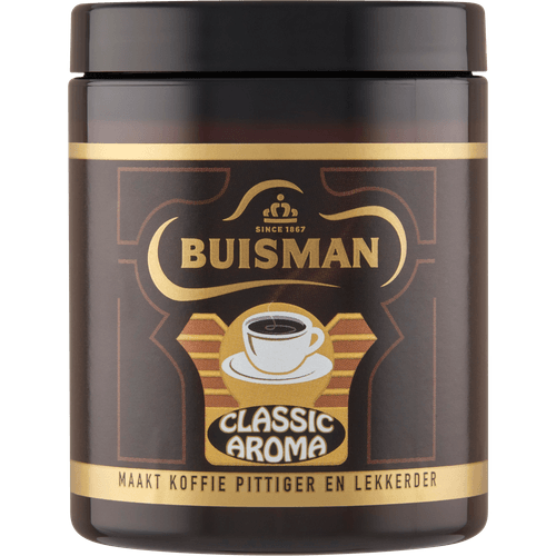 Foto van Buisman Oploskoffie classic aroma op witte achtergrond