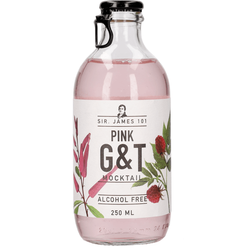 Foto van Sir James G&T 0.0% pink op witte achtergrond
