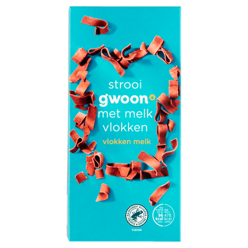 Foto van G'woon Vlokken melk op witte achtergrond