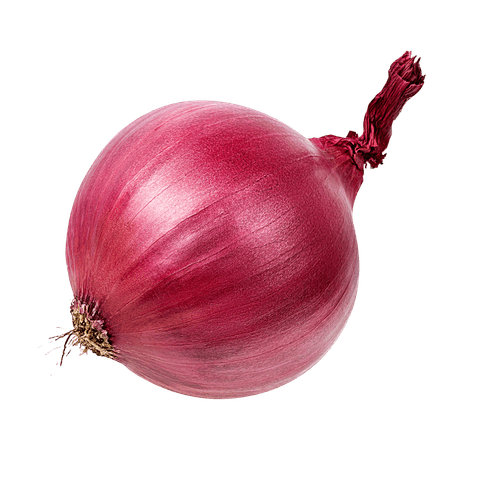 Foto van Rode uien los op witte achtergrond