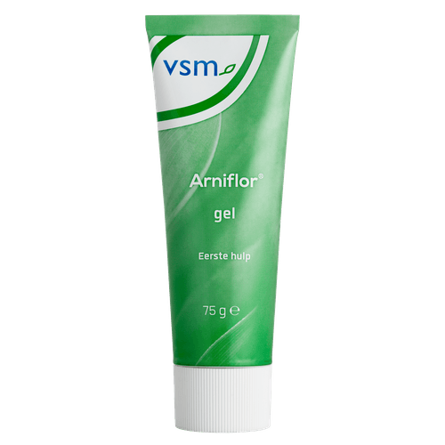 Foto van VSM Arniflor gel eerste hulp op witte achtergrond