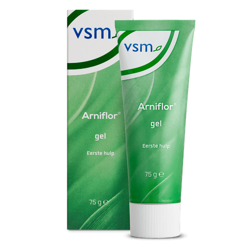 Foto van VSM Arniflor gel eerste hulp op witte achtergrond