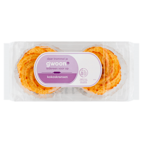 Foto van G'woon Kokoskransen 6 stuks op witte achtergrond