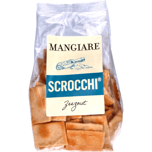 Foto van Mangiare Scrocchi zeezout tapas op witte achtergrond