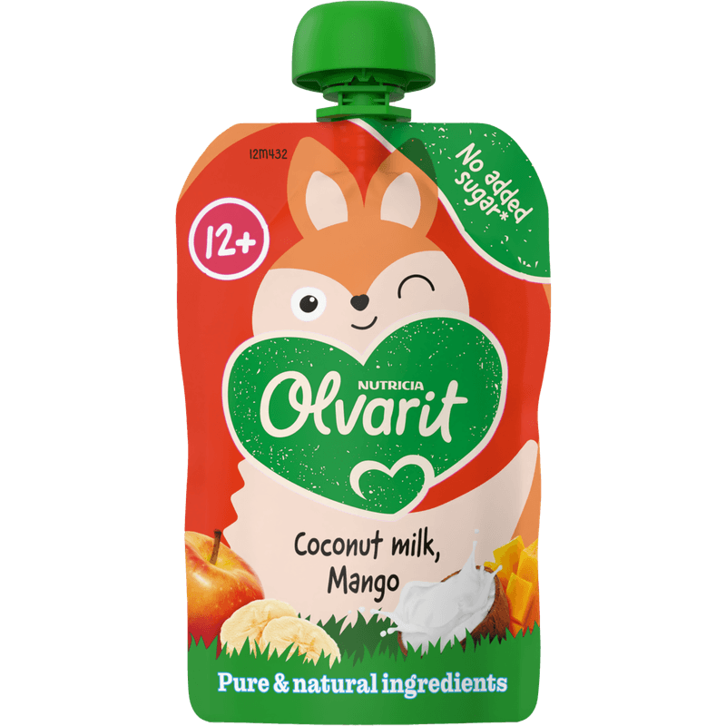 Olvarit 12+mnd Knijpfruit Kokosmelk Mango