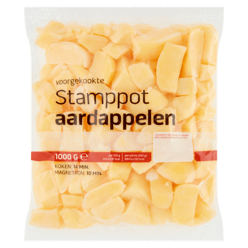 Foto van Stamppotaardappelen op witte achtergrond