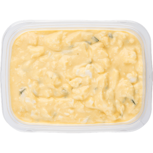 Foto van 1 de Beste Vrije uitloopei bieslook salade op witte achtergrond