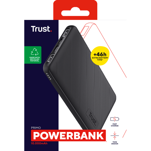 Foto van Trust Primo powerbank op witte achtergrond