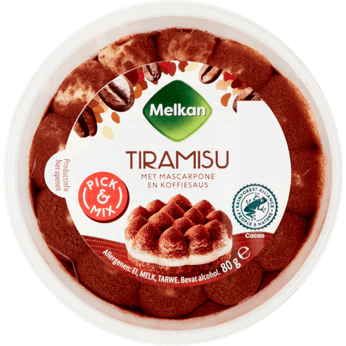 Foto van Melkan Tiramisu op witte achtergrond