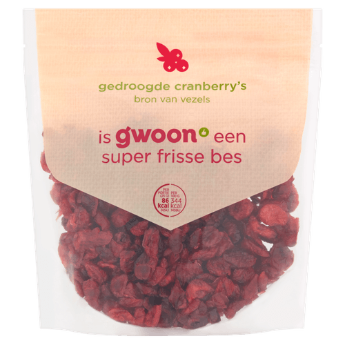 Foto van G'woon Cranberry op witte achtergrond