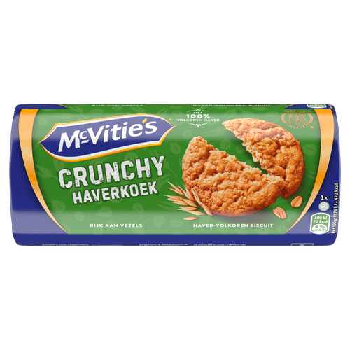 Foto van McVitie's Digestive crunchy koek op witte achtergrond