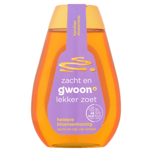 Foto van G'woon Bloemenhoning helder op witte achtergrond