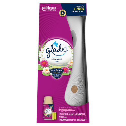 Foto van Glade Automatic spray houder relaxing zen op witte achtergrond