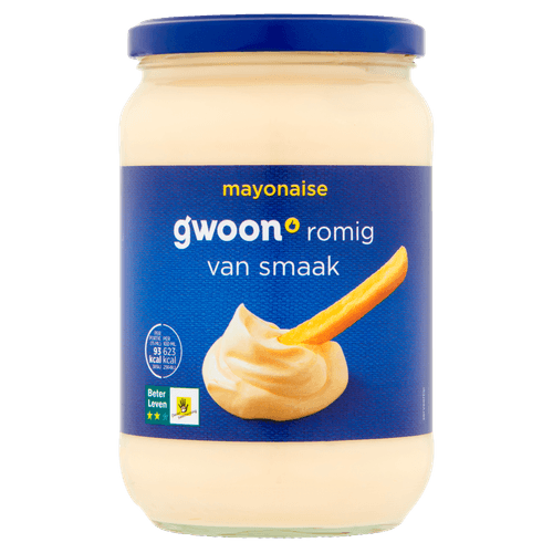 Foto van G'woon Mayonaise op witte achtergrond