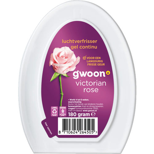 Foto van G'woon Luchtverfrisser continue rozen op witte achtergrond