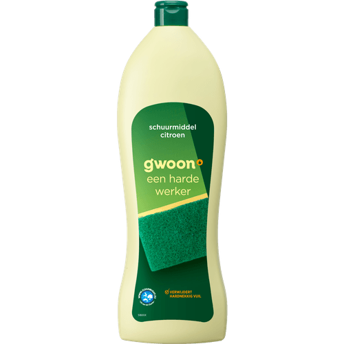 Foto van G'woon Schuurmiddel citroen op witte achtergrond