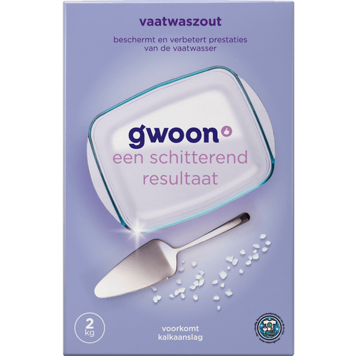Foto van G'woon Vaatwaszout op witte achtergrond
