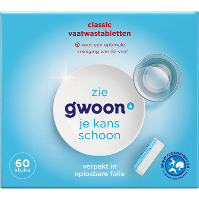 G'woon Vaatwastabletten Classic - 60 stuks