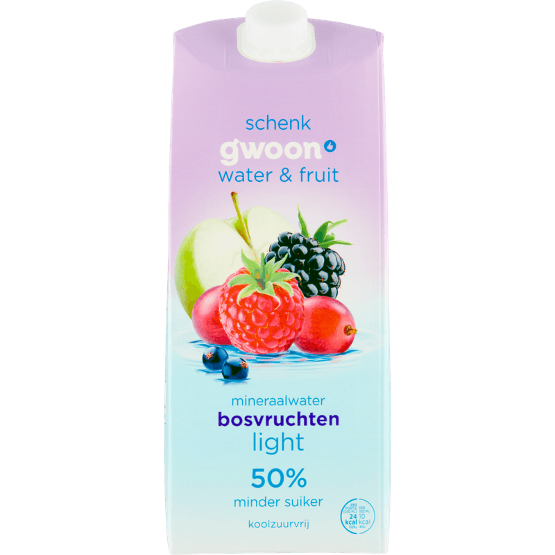 G'woon Mineraalwater bosvruchten light
