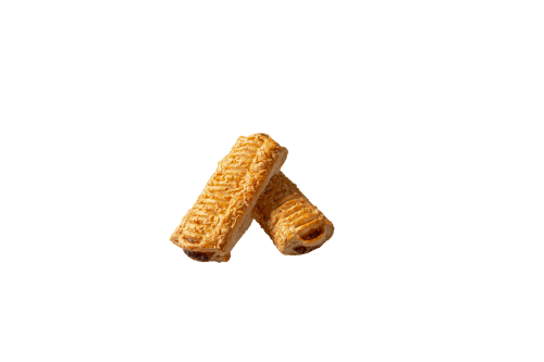 Foto van Beemsterkaasbroodje op witte achtergrond