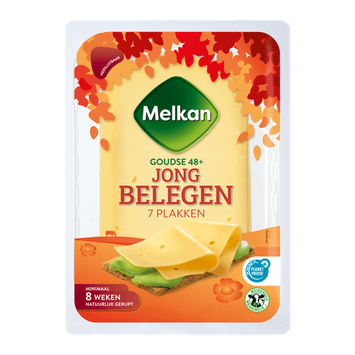 Foto van Melkan Goudse jong belegen 48+ plakken op witte achtergrond