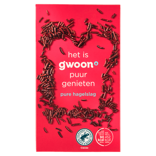 Foto van G'woon Hagelslag puur op witte achtergrond