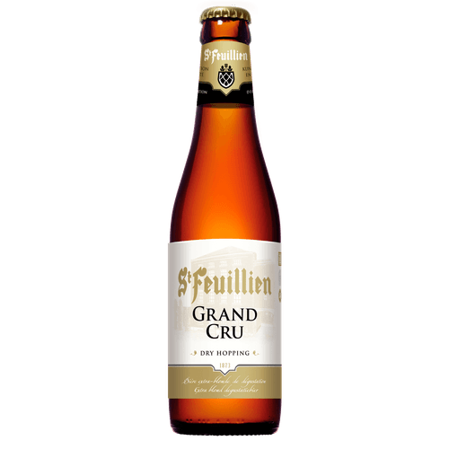 Foto van St Feuillien Grand cru op witte achtergrond