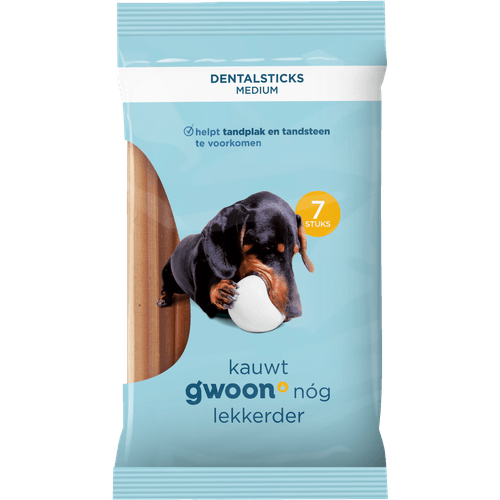 Foto van G'woon Dental sticks medium op witte achtergrond