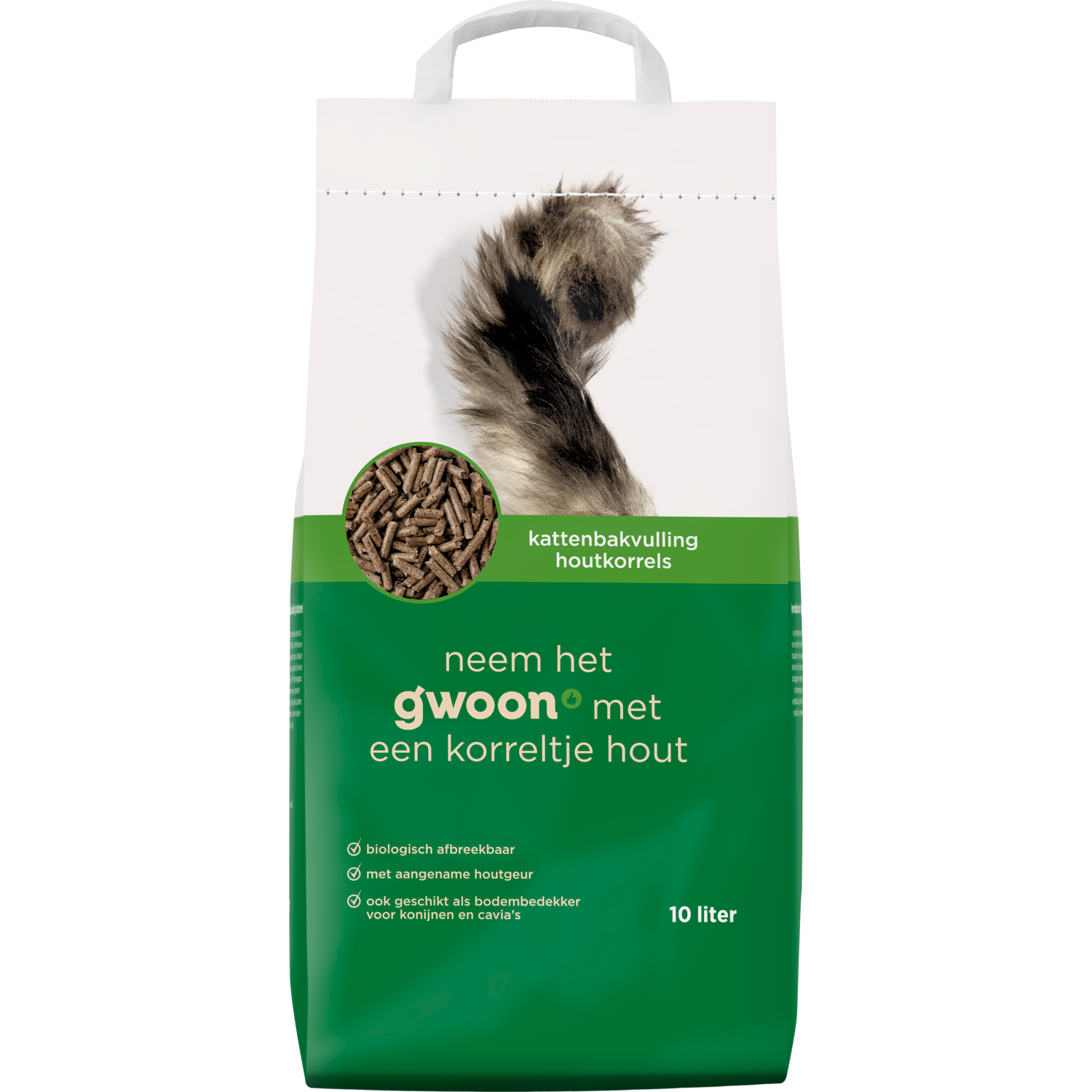 G'woon Kattenbakvulling houtkorrels